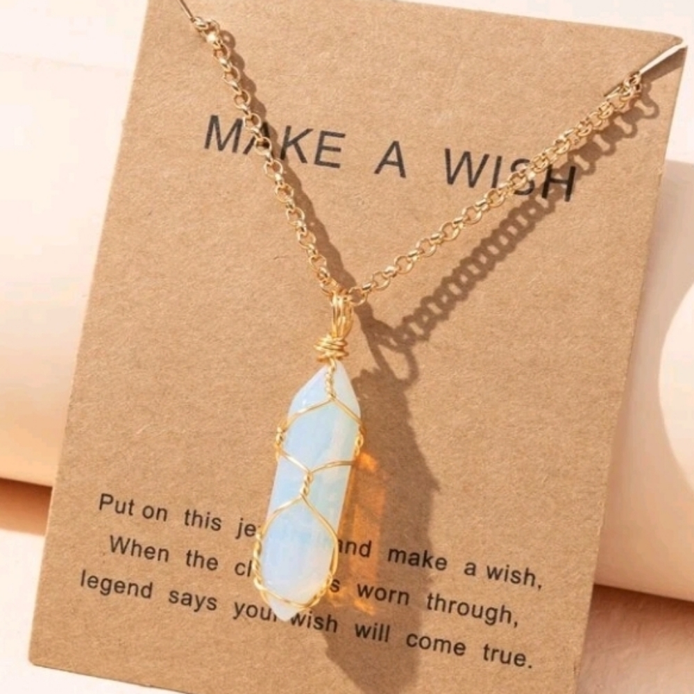Geometric charm necklace